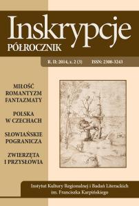 Okładka czasopisma naukowego „Inskrypcje. Półrocznik” nr 2/2014