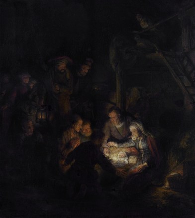 The adoration of the shepherds, by Rembrandt